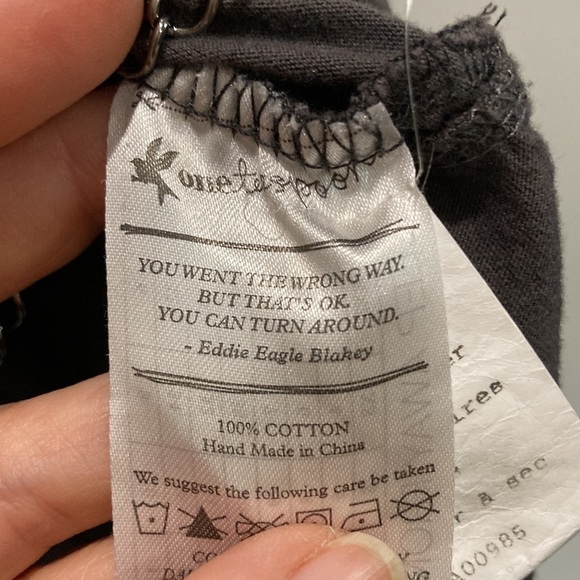 OneTeaspoon Long Sleeve Chain Top Asymmetrical Hem Size 10 Grey Rare - Picture 15 of 16